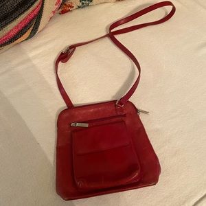 Red leather HOBO purse